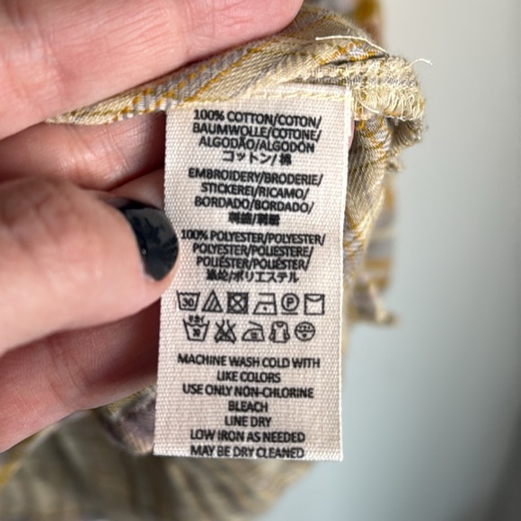 Free People Magical Plaid Shirt Size XS Rodeo Western Boho Cabincore - Picture 7 of 8